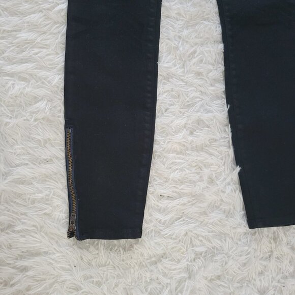 Madewell Black Skinny Skinny Ankle Zip Jeans - Size 26 - Picture 3 of 13